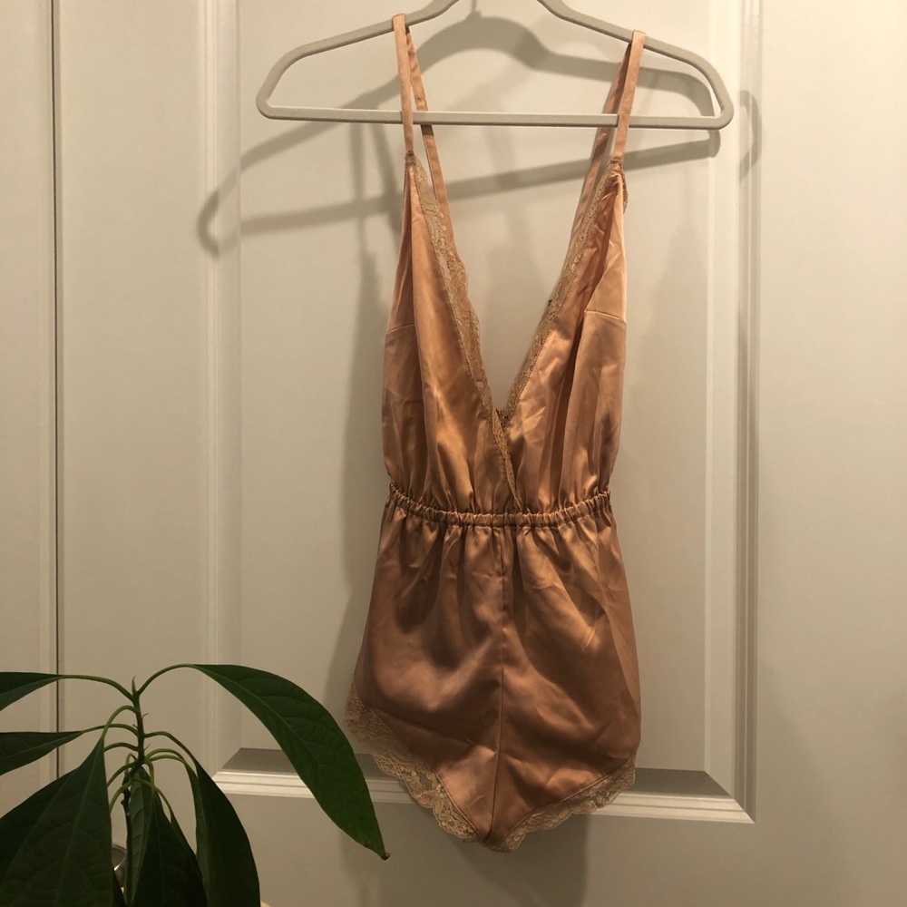 Blush silky romper